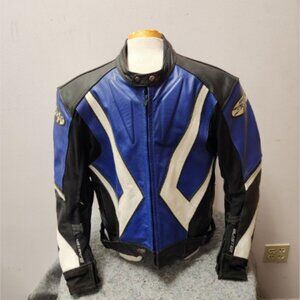 Joe Rockett Women's Cleo Motorcycle Multi-Color Leather Armored Jacket Size-L